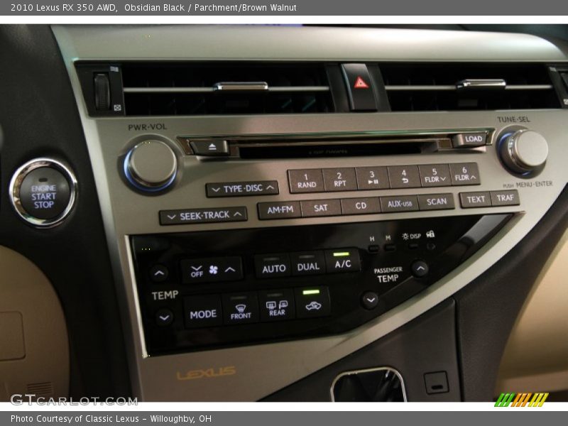Obsidian Black / Parchment/Brown Walnut 2010 Lexus RX 350 AWD