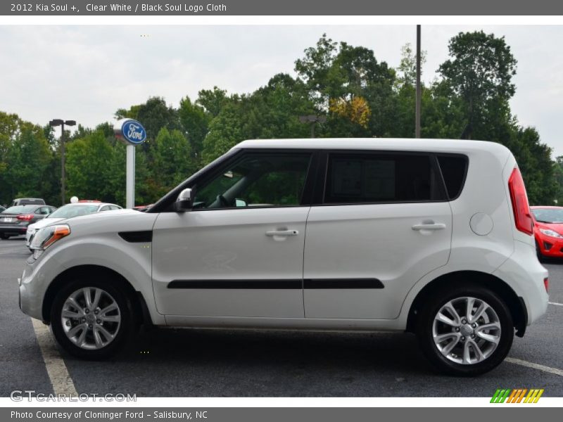 Clear White / Black Soul Logo Cloth 2012 Kia Soul +