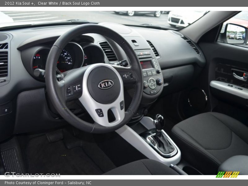 Clear White / Black Soul Logo Cloth 2012 Kia Soul +