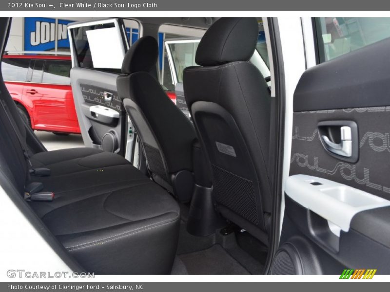 Clear White / Black Soul Logo Cloth 2012 Kia Soul +