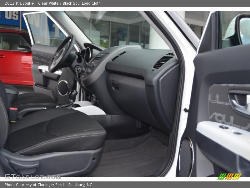 Clear White / Black Soul Logo Cloth 2012 Kia Soul +