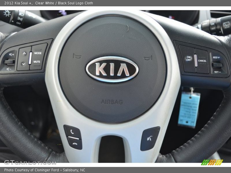 Clear White / Black Soul Logo Cloth 2012 Kia Soul +