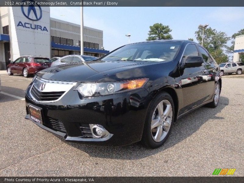 Crystal Black Pearl / Ebony 2012 Acura TSX Technology Sedan