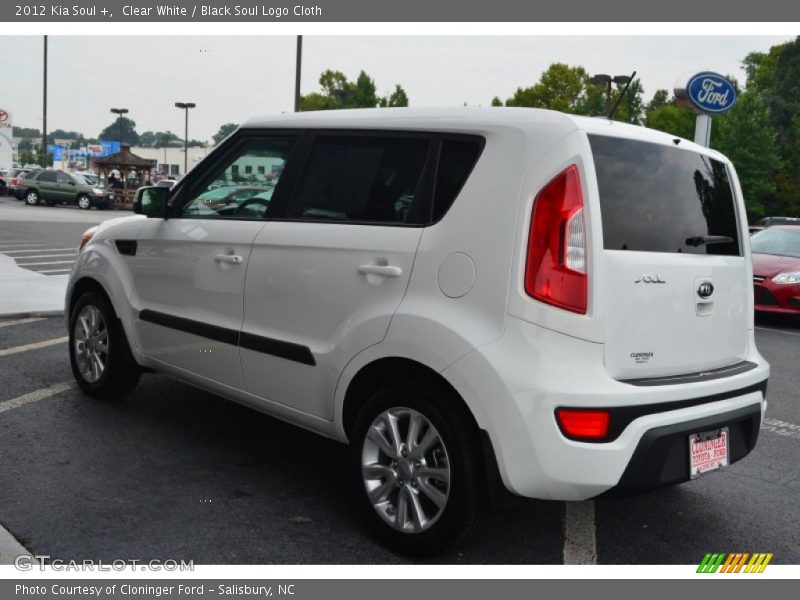 Clear White / Black Soul Logo Cloth 2012 Kia Soul +
