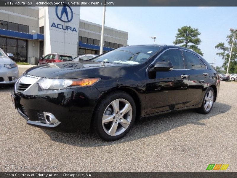 Crystal Black Pearl / Ebony 2012 Acura TSX Technology Sedan