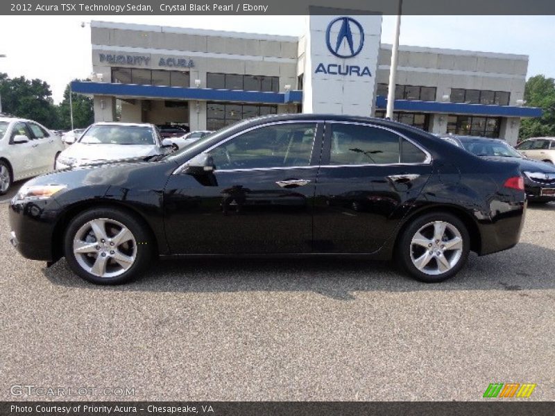 Crystal Black Pearl / Ebony 2012 Acura TSX Technology Sedan