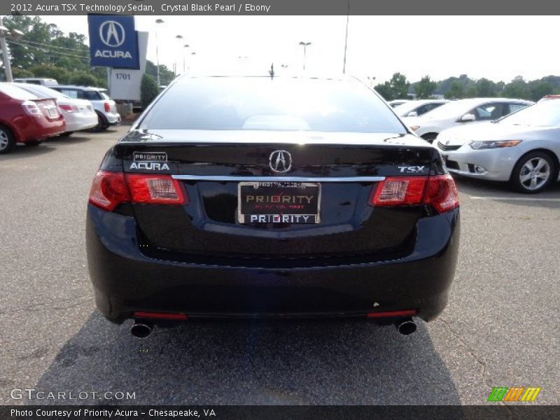 Crystal Black Pearl / Ebony 2012 Acura TSX Technology Sedan