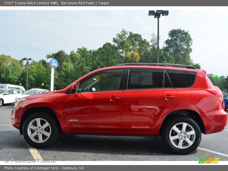 Barcelona Red Pearl / Taupe 2007 Toyota RAV4 Limited 4WD