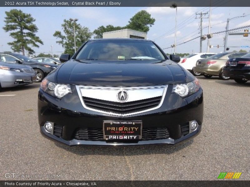 Crystal Black Pearl / Ebony 2012 Acura TSX Technology Sedan