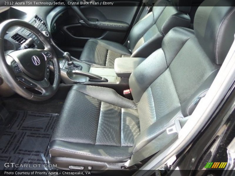 Crystal Black Pearl / Ebony 2012 Acura TSX Technology Sedan