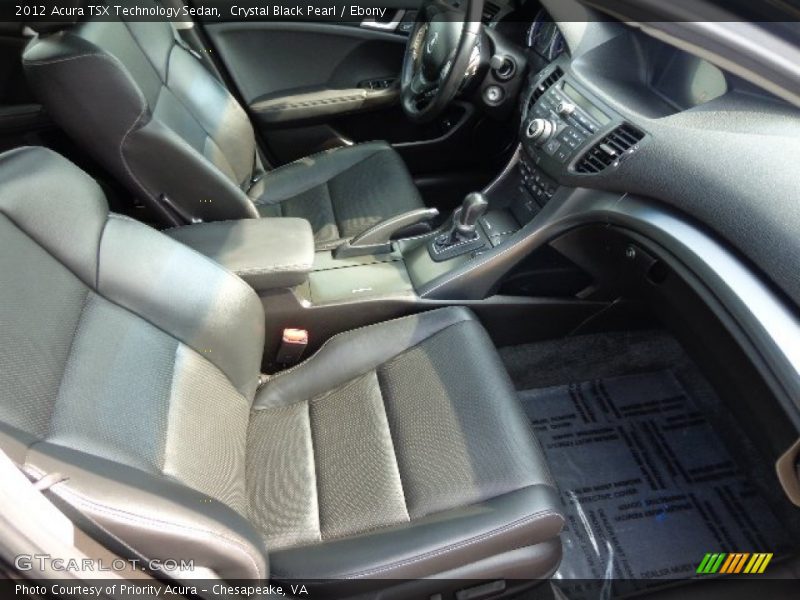 Crystal Black Pearl / Ebony 2012 Acura TSX Technology Sedan
