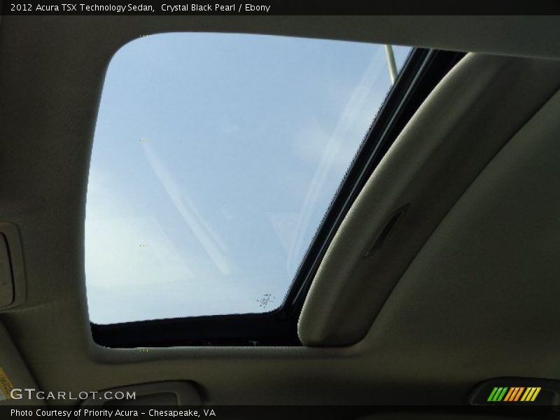 Crystal Black Pearl / Ebony 2012 Acura TSX Technology Sedan