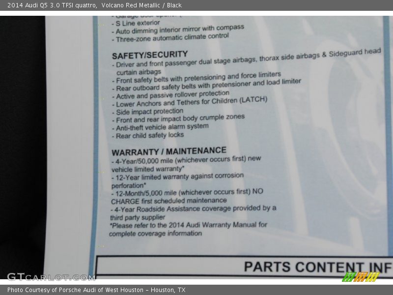 Volcano Red Metallic / Black 2014 Audi Q5 3.0 TFSI quattro