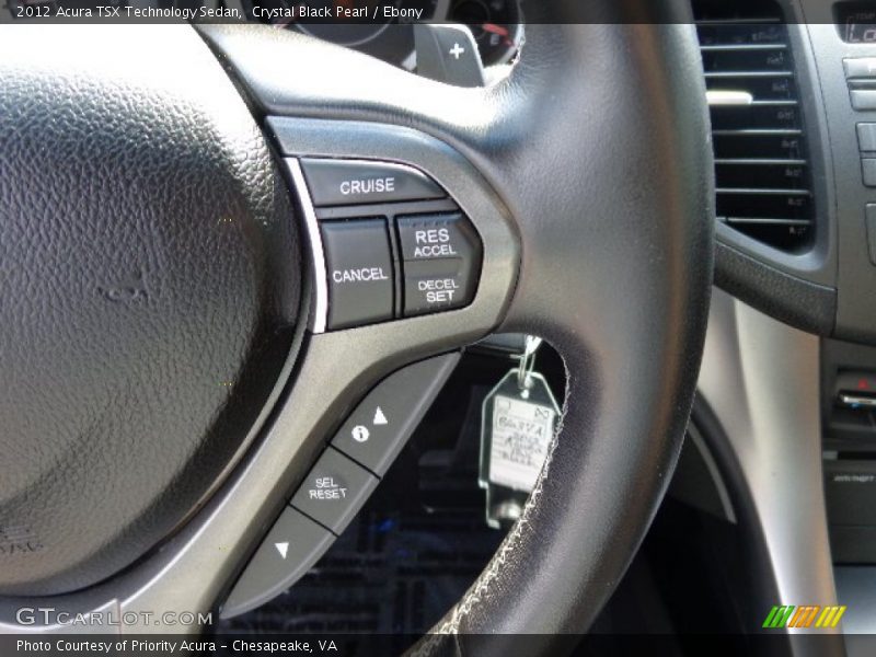 Crystal Black Pearl / Ebony 2012 Acura TSX Technology Sedan