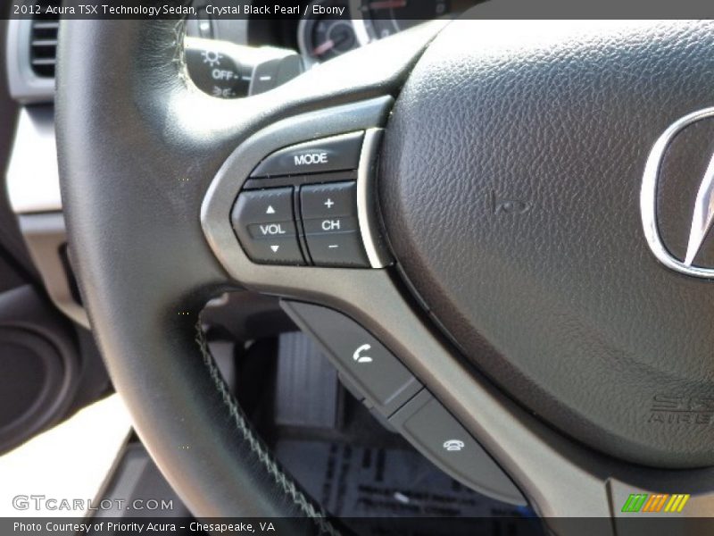 Crystal Black Pearl / Ebony 2012 Acura TSX Technology Sedan