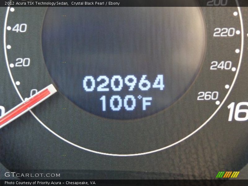 Crystal Black Pearl / Ebony 2012 Acura TSX Technology Sedan