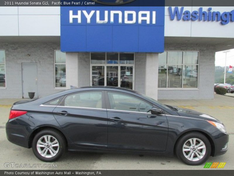Pacific Blue Pearl / Camel 2011 Hyundai Sonata GLS