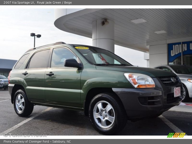 Royal Jade Green / Beige 2007 Kia Sportage LX