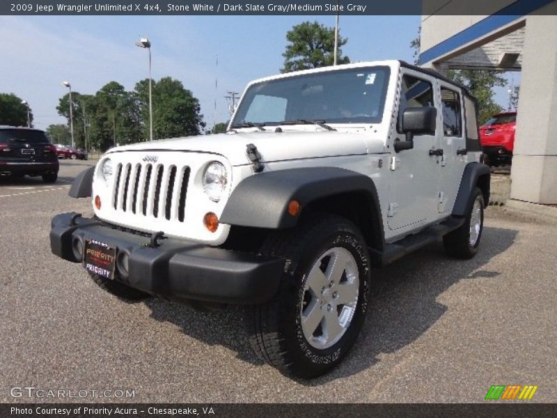 Stone White / Dark Slate Gray/Medium Slate Gray 2009 Jeep Wrangler Unlimited X 4x4