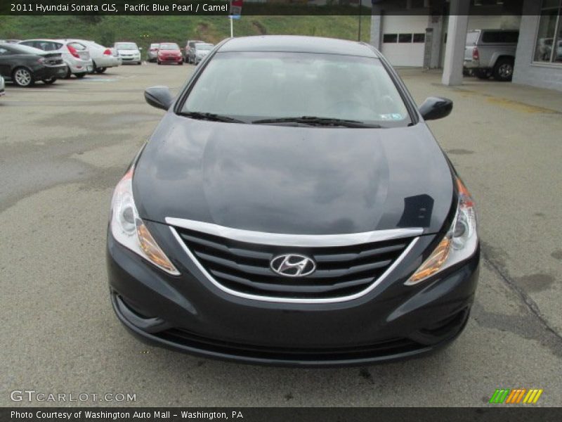 Pacific Blue Pearl / Camel 2011 Hyundai Sonata GLS