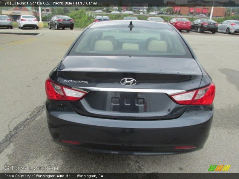Pacific Blue Pearl / Camel 2011 Hyundai Sonata GLS