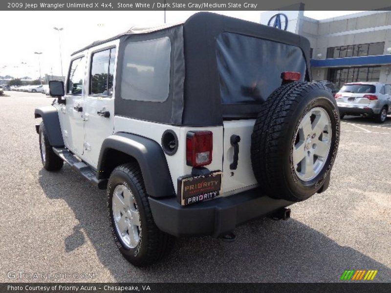 Stone White / Dark Slate Gray/Medium Slate Gray 2009 Jeep Wrangler Unlimited X 4x4