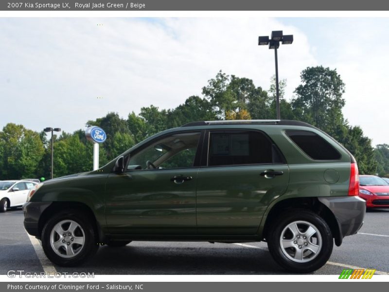 Royal Jade Green / Beige 2007 Kia Sportage LX