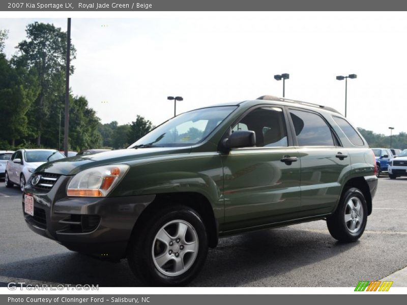 Royal Jade Green / Beige 2007 Kia Sportage LX