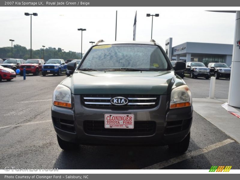 Royal Jade Green / Beige 2007 Kia Sportage LX