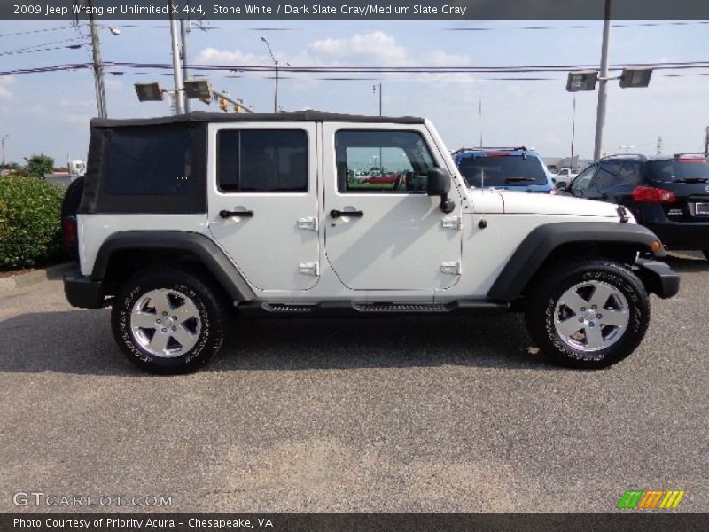Stone White / Dark Slate Gray/Medium Slate Gray 2009 Jeep Wrangler Unlimited X 4x4