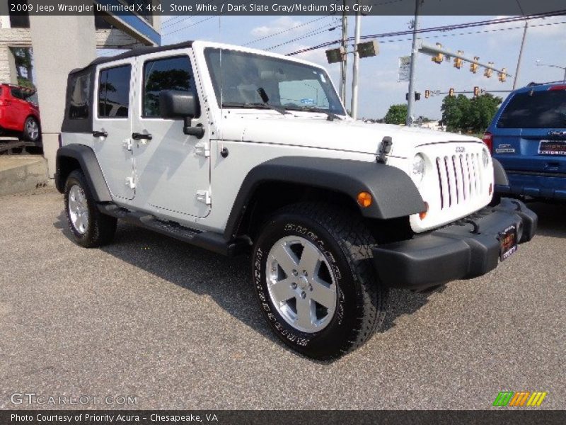 Stone White / Dark Slate Gray/Medium Slate Gray 2009 Jeep Wrangler Unlimited X 4x4