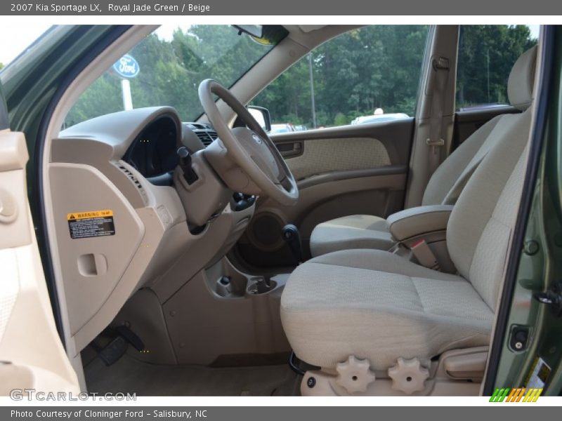 Royal Jade Green / Beige 2007 Kia Sportage LX