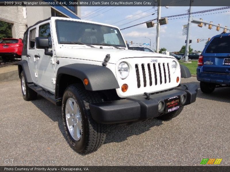 Stone White / Dark Slate Gray/Medium Slate Gray 2009 Jeep Wrangler Unlimited X 4x4
