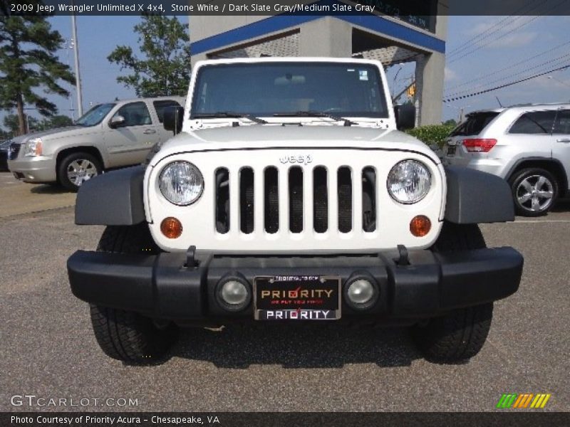 Stone White / Dark Slate Gray/Medium Slate Gray 2009 Jeep Wrangler Unlimited X 4x4
