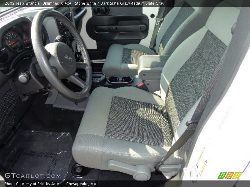 Stone White / Dark Slate Gray/Medium Slate Gray 2009 Jeep Wrangler Unlimited X 4x4