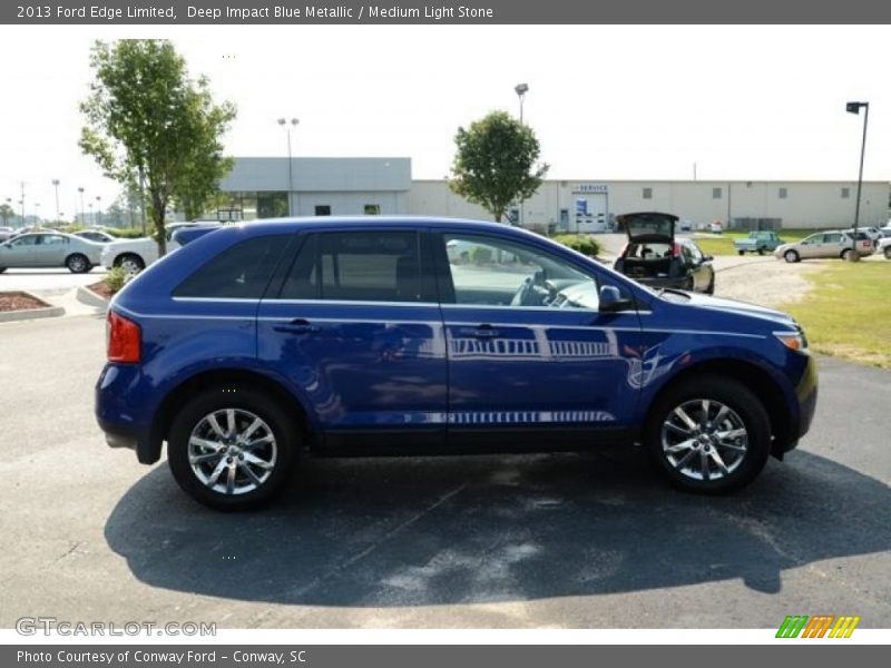 Deep Impact Blue Metallic / Medium Light Stone 2013 Ford Edge Limited