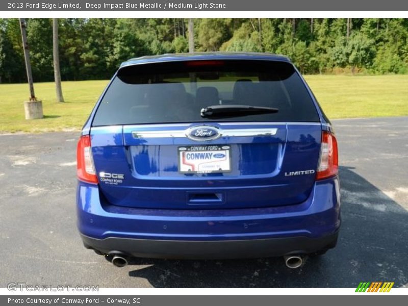 Deep Impact Blue Metallic / Medium Light Stone 2013 Ford Edge Limited