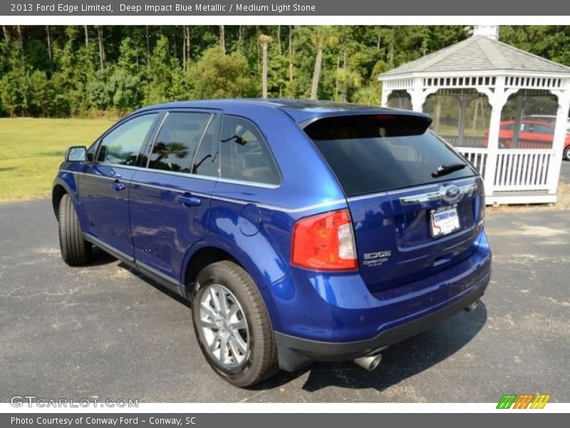 Deep Impact Blue Metallic / Medium Light Stone 2013 Ford Edge Limited