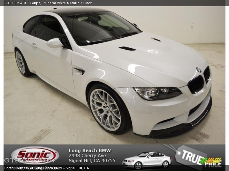 Mineral White Metallic / Black 2013 BMW M3 Coupe