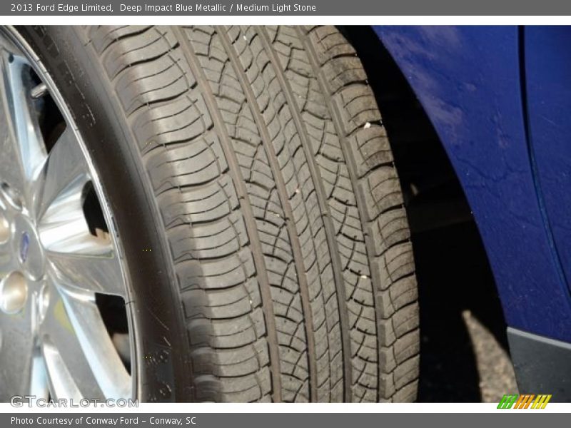 Deep Impact Blue Metallic / Medium Light Stone 2013 Ford Edge Limited