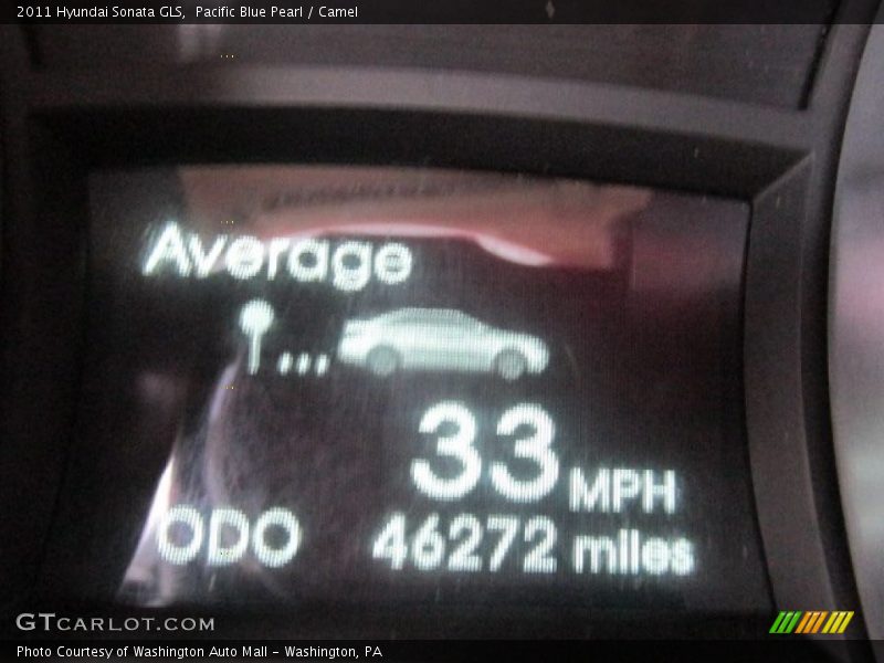 Pacific Blue Pearl / Camel 2011 Hyundai Sonata GLS