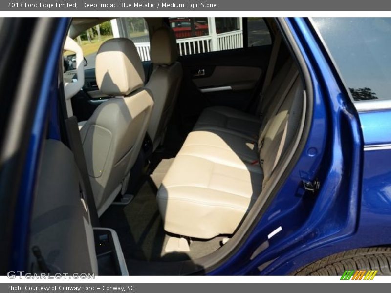 Deep Impact Blue Metallic / Medium Light Stone 2013 Ford Edge Limited