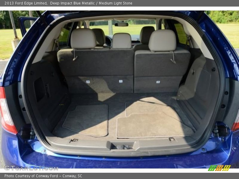 Deep Impact Blue Metallic / Medium Light Stone 2013 Ford Edge Limited