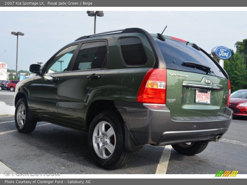 Royal Jade Green / Beige 2007 Kia Sportage LX