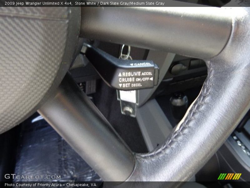 Stone White / Dark Slate Gray/Medium Slate Gray 2009 Jeep Wrangler Unlimited X 4x4