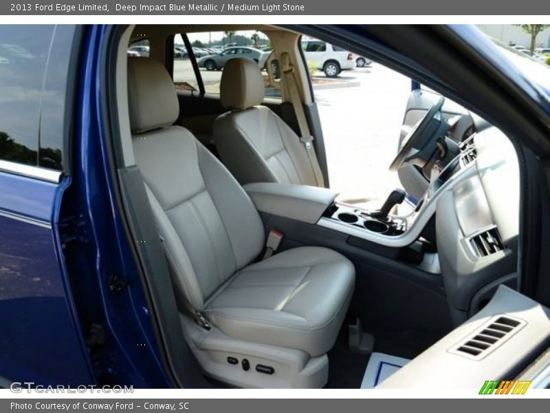 Deep Impact Blue Metallic / Medium Light Stone 2013 Ford Edge Limited
