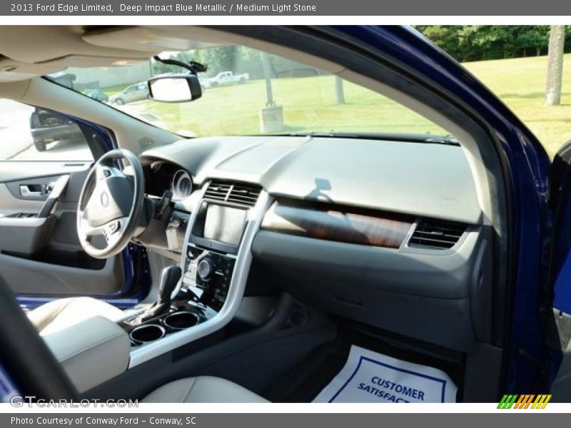 Deep Impact Blue Metallic / Medium Light Stone 2013 Ford Edge Limited