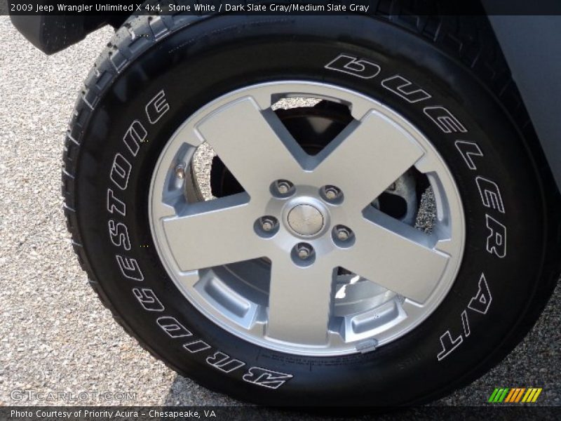 Stone White / Dark Slate Gray/Medium Slate Gray 2009 Jeep Wrangler Unlimited X 4x4