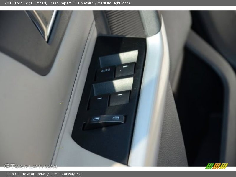 Deep Impact Blue Metallic / Medium Light Stone 2013 Ford Edge Limited