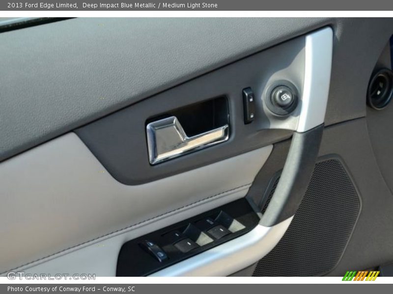 Deep Impact Blue Metallic / Medium Light Stone 2013 Ford Edge Limited